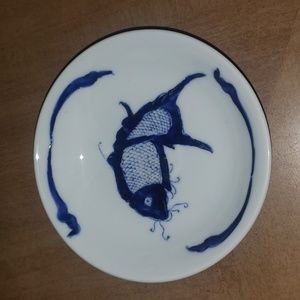 Blue and White Koi Fish Trinket Dish